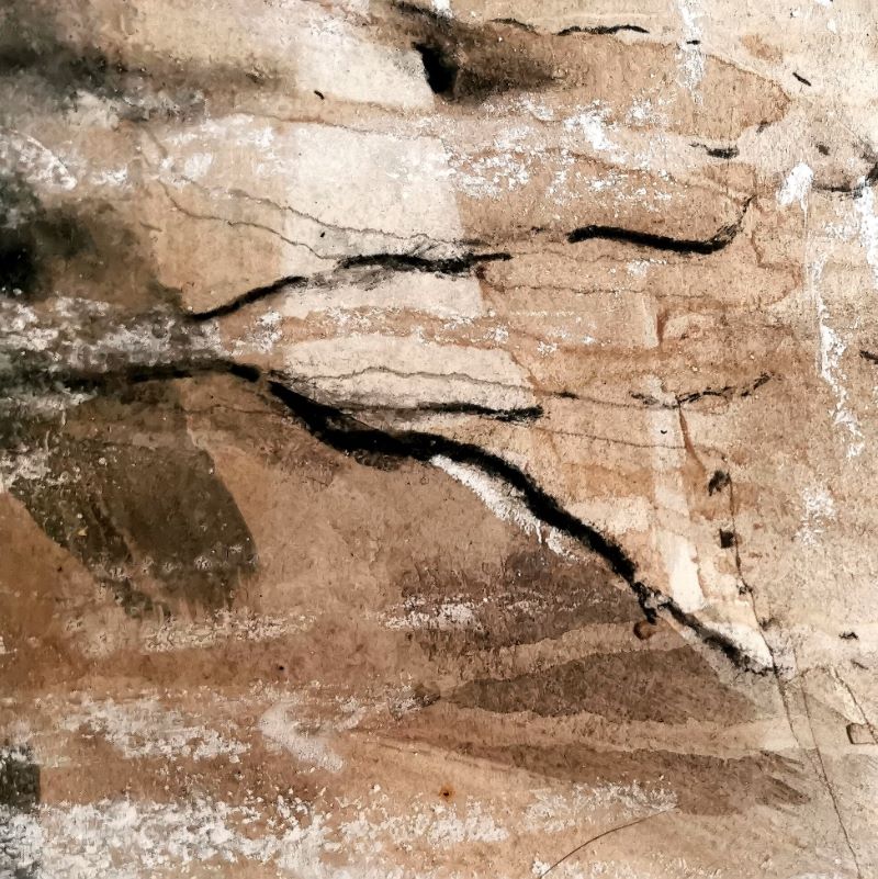 achtsames Malen im Winter mit Aschebilder