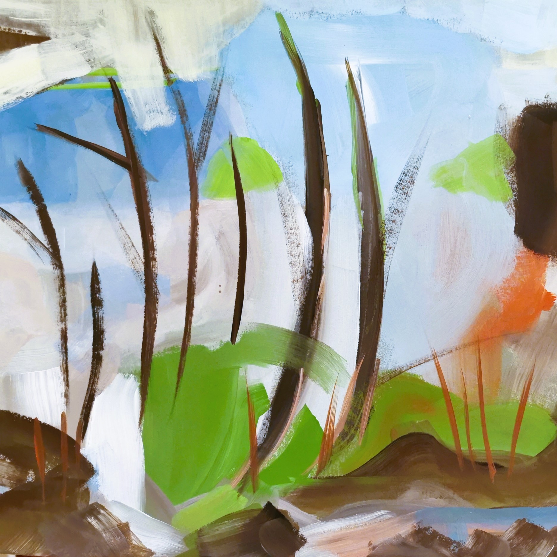 Winterlandschaft achtsames Malen