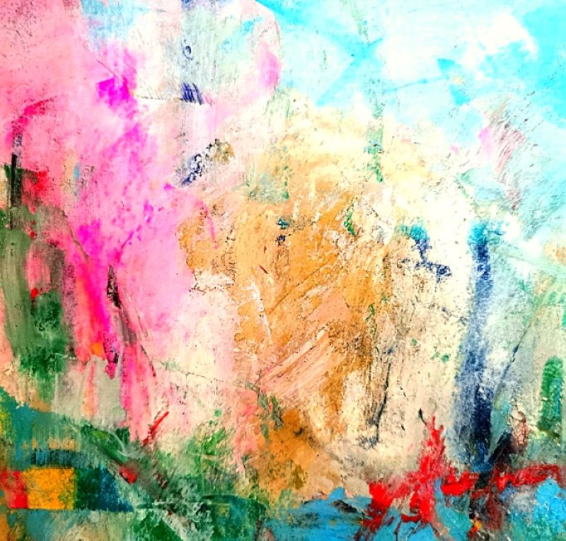 buntes Malen achtsamer Winter abstrakt